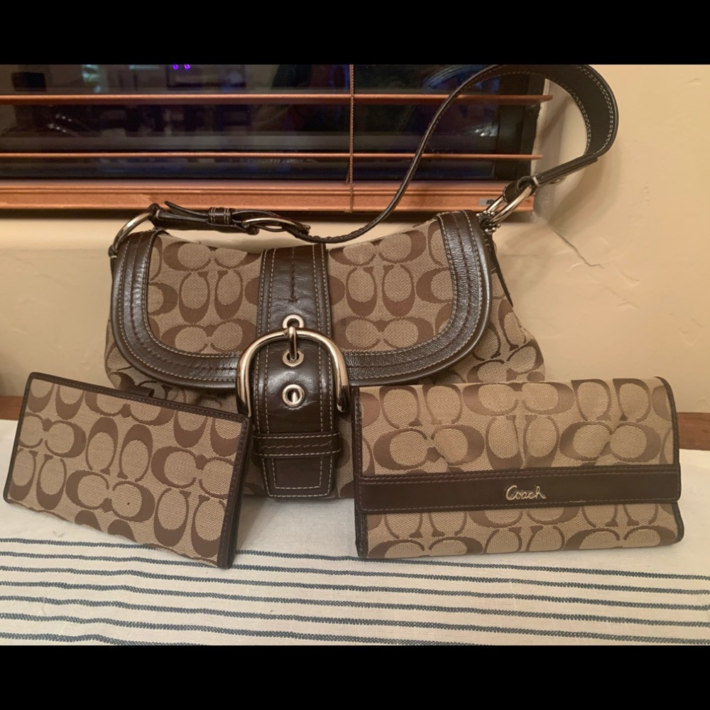 Coach Purse, Wallet, and Checkbook